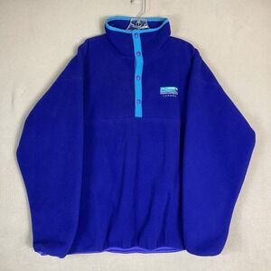 The Shirt Company Sweater‎ Mens XL Purple 1/4 Snap Vintage Fleece Pullover